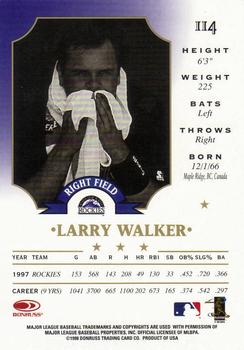 1998 Leaf #114 Larry Walker Back