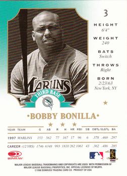 1998 Leaf #3 Bobby Bonilla Back