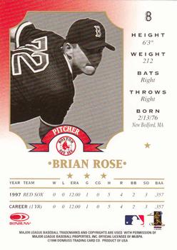 1998 Leaf #8 Brian Rose Back