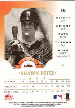 1998 Leaf #10 Shawn Estes Back