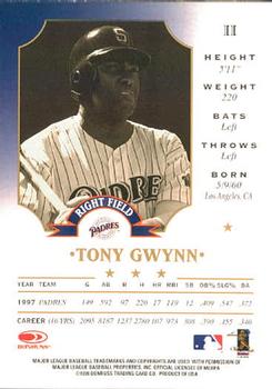 1998 Leaf #11 Tony Gwynn Back