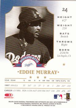 1998 Leaf #24 Eddie Murray Back