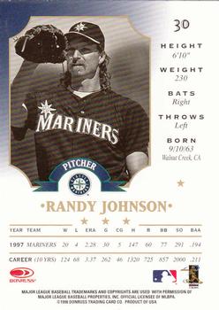 1998 Leaf #30 Randy Johnson Back
