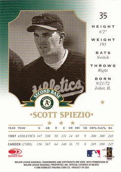 1998 Leaf #35 Scott Spiezio Back