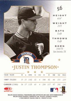 1998 Leaf #56 Justin Thompson Back