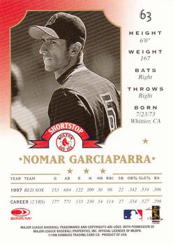 1998 Leaf #63 Nomar Garciaparra Back