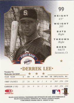 1998 Leaf #99 Derrek Lee Back