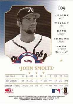 1998 Leaf #105 John Smoltz Back