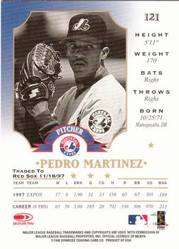 1998 Leaf #121 Pedro Martinez Back