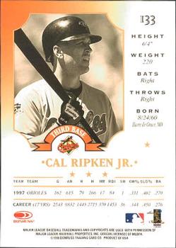 1998 Leaf #133 Cal Ripken Jr. Back