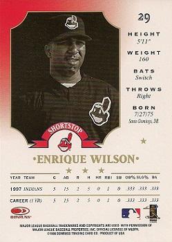 1998 Leaf #29 Enrique Wilson Back