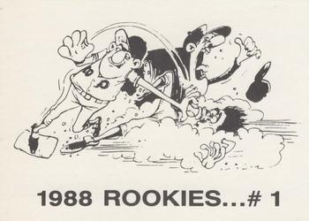 1988 Rookies (unlicensed) #1 Gregg Jefferies Back