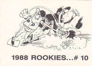 1988 Rookies (unlicensed) #10 Gary Thurman Back