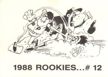 1988 Rookies (unlicensed) #12 Brady Anderson Back