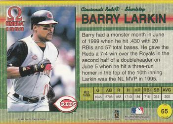 1999 Pacific Omega - Gold #65 Barry Larkin  Back
