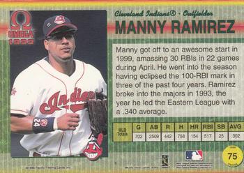 1999 Pacific Omega - Gold #75 Manny Ramirez  Back