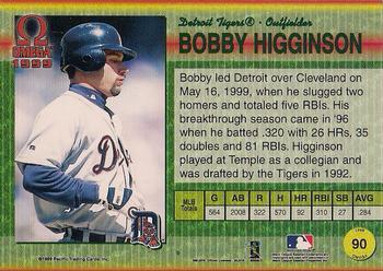 1999 Pacific Omega - Gold #90 Bobby Higginson  Back