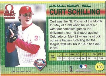 1999 Pacific Omega - Gold #183 Curt Schilling  Back