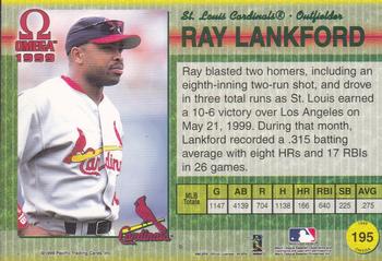 1999 Pacific Omega - Gold #195 Ray Lankford  Back