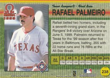 1999 Pacific Omega - Gold #238 Rafael Palmeiro  Back