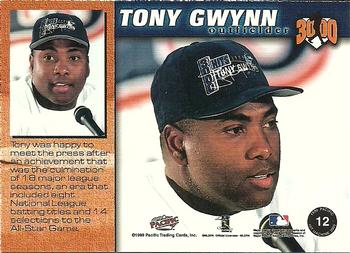 1999 Pacific Omega - Hit Machine 3000 #12 Tony Gwynn  Back