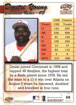 1999 Pacific Paramount - Copper #68 Dmitri Young  Back