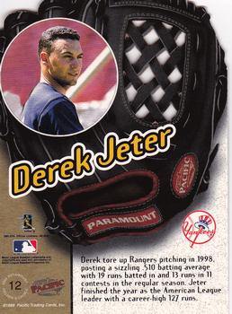 1999 Pacific Paramount - Fielder's Choice #12 Derek Jeter  Back