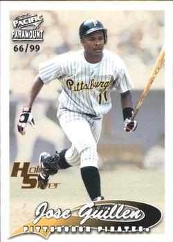 1999 Pacific Paramount - Holo-Silver #185 Jose Guillen  Front