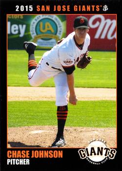 2015 Grandstand San Jose Giants #19 Chase Johnson Front