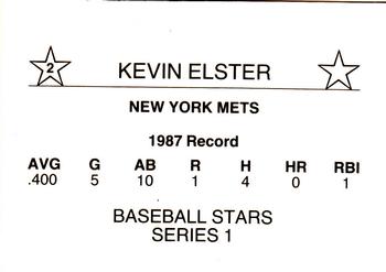 1988 Baseball Stars Series 1 (unlicensed) #2 Kevin Elster Back