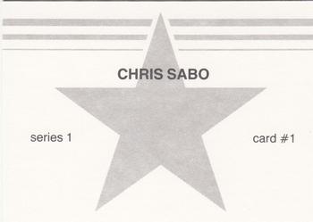 1988 Gray Star Series 1 White Border (unlicensed) #1 Chris Sabo Back