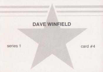 1988 Gray Star Series 1 White Border (unlicensed) #4 Dave Winfield Back