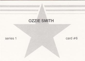 1988 Gray Star Series 1 White Border (unlicensed) #6 Ozzie Smith Back