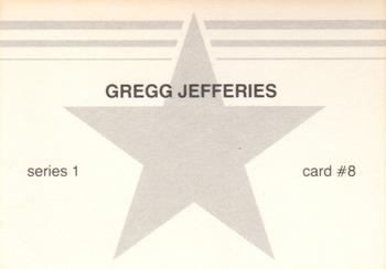 1988 Gray Star Series 1 White Border (unlicensed) #8 Gregg Jefferies Back