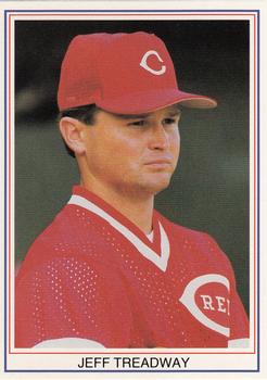 1988 Gray Star Series 1 White Border (unlicensed) #14 Jeff Treadway Front