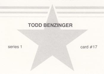 1988 Gray Star Series 1 White Border (unlicensed) #17 Todd Benzinger Back