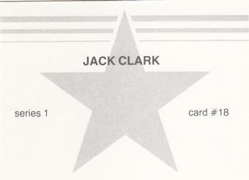 1988 Gray Star Series 1 White Border (unlicensed) #18 Jack Clark Back