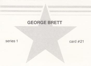 1988 Gray Star Series 1 White Border (unlicensed) #21 George Brett Back