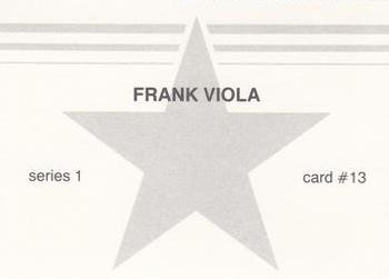 1988 Gray Star Series 1 White Border (unlicensed) #13 Frank Viola Back