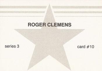 1988 Baseball Stars Series 3 (unlicensed) #10 Roger Clemens Back