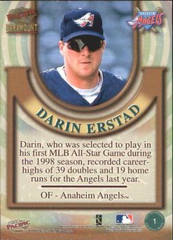 1999 Pacific Paramount - Personal Bests #1 Darin Erstad  Back