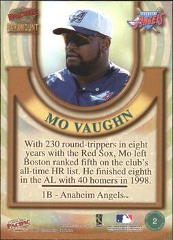 1999 Pacific Paramount - Personal Bests #2 Mo Vaughn  Back