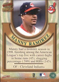 1999 Pacific Paramount - Personal Bests #13 Manny Ramirez  Back