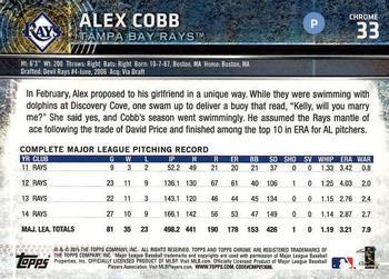 2015 Topps Chrome - Refractor #33 Alex Cobb Back
