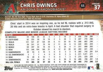 2015 Topps Chrome - Refractor #37 Chris Owings Back