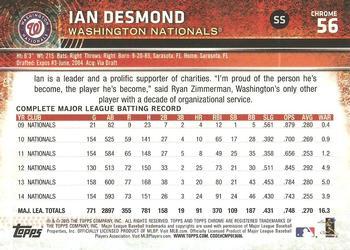 2015 Topps Chrome - Refractor #56 Ian Desmond Back