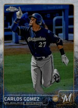 2015 Topps Chrome - Refractor #73 Carlos Gomez Front