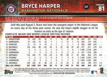 2015 Topps Chrome - Refractor #81 Bryce Harper Back