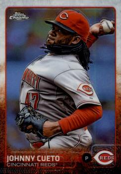 2015 Topps Chrome - Refractor #104 Johnny Cueto Front