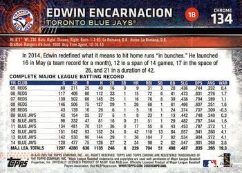 2015 Topps Chrome - Refractor #134 Edwin Encarnacion Back